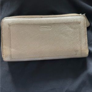 Gold coach wallet